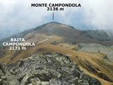 Via Normale Monte Campondola - Il Monte Campndola visto dalla (q. 2501 m) sulla cresta SSE della Cima Finale