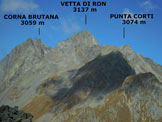 Via Normale Cima Finale - Panorama dalla cima, sul Gruppo della Vetta di Ron