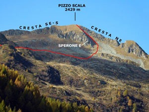 Via Normale Pizzo Scala - Vers. est