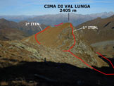 Via Normale Cima di Val Lunga - La Cima di Val Lunga, dalla vetta della Cima dei Lupi S