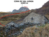 Via Normale Cima di Val Lunga - Cresta SW - Immagine ripresa dalla Casera Dordona (q. 1989 m)