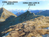 Via Normale Cima dei Lupi - Immagine ripresa dalla Cima dei Lupi S