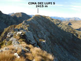 Via Normale Cima dei Lupi - Immagine ripresa dalla Cima dei Lupi N