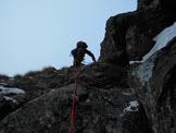 Via Normale Monte Legnone (Can. Ovest - Sovian) - La paretina di misto iniziale che porta al canale vero e proprio