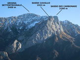 Via Normale Zucco Sileggio - Lo stupendo panorama di vetta, verso E