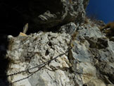 Via Normale Corna di Medale  Monte Coltignone - Allinizio della paretina attrezzata del M. Coltignone