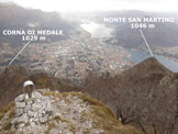 Via Normale Vetta San Vittore - Panorama di vetta, sulla citt di Lecco