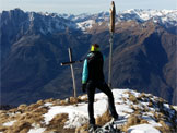 Via Normale Cima Barbignaga  - Le due croci di vetta