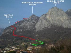 Via Normale Monte San Martino - Cresta Sud