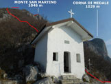 Via Normale Monte San Martino - Cresta Sud - Immagine ripresa alla cappelletta della Madonna del Carmine (q. 746 m)