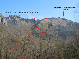 Via Normale Monte Magnodeno - da Nord