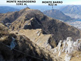 Via Normale Monte Magnodeno - da Nord - Il Monte Magnodeno dalla Cresta Giumenta
