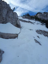 Via Normale Vajo delle Catene - Le catene di fine via