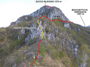 Via Normale Zucco Sileggio - Cresta SE