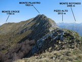 Via Normale Monte Pilastro - Sulla cresta S del Monte Pilastro