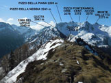 Via Normale Monte Motta - Cima del Larice - Immagine ripresa dal Monte Motta