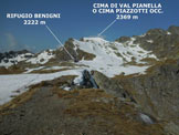 Via Normale Cima Piazzotti Orientale - Panorama verso W dal rilievo, pi elevato, situato poco ad occidente della vetta