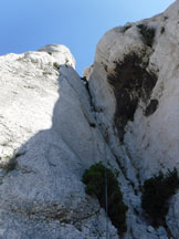 Via Normale Grande Candelle (Arete de Marseille) - Lunto diedrone del primo tiro