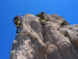 Via Normale Grande Candelle (Arete de Marseille) - Il pilastrino di L3