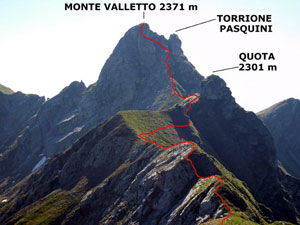Via Normale Monte Valletto - da Nord e cresta Ovest
