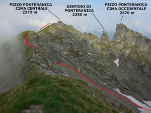 Via Normale Pizzo Ponteranica - Cima Centrale