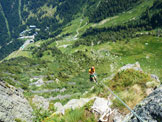 Via Normale Denti della Vecchia (Via Anita 2000) - Discesa in corda doppia dalla cima