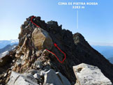 Via Normale Cima di Pietra Rossa (o Punta di Pietra Rossa) - Sulla cresta N