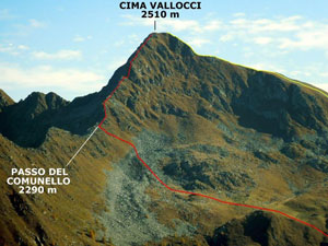 Via Normale Cima Vallocci - Cresta Ovest