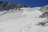 Via Normale Corno Bianco (cresta W) - Pendio ghiacciato verso la cresta W