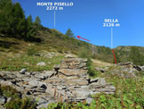 Via Normale Monte Pisello - dalla Val Tartano - Immagine ripresa alla Casera Monte Pisello (q. 1851 m)