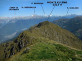 Via Normale Monte Pisello - Monte Lago - Panorama dalla vetta del Monte Lago