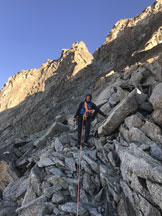 Via Normale Zinalrothorn - Il canale che porta al Gabel