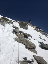 Via Normale Jungfrau - Sul ripido pendio verso la vetta