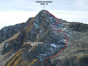 Via Normale Pizzo di Rodes - da Nord