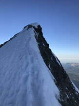 Via Normale Aiguille de Bionnassay - Lungo l'affilata cresta est 