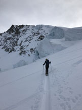 Via Normale Gross Grunhorn - Parete Ovest - La seraccata verso la parete ovest