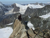 Via Normale Obergabelhorn - Arbengrat - Sull'esposta cresta 