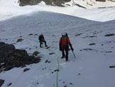 Via Normale Pizzo Malenco - Tratto ripido verso le roccette finali