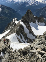 Via Normale Aiguille Marbres - Sempre in cresta