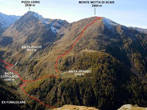 Via Normale Monte Motta di Scais
