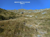 Via Normale Monte Motta di Scais - In salita, sui pendii erbosi mediani