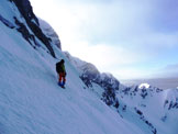 Via Normale Grigna Settentrionale (Canale W) - Lesposto traverso per raggiungere lattacco del Canale W