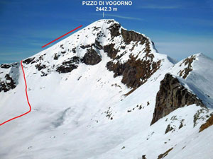 Via Normale Pizzo di Vogorno - dal versante SE e per la cresta SSE