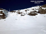 Via Normale Pizzo di Vogorno - dal versante SE e per la cresta SSE - Il canale appena sceso