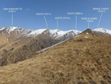 Via Normale Monte Tabor - Cima Pianchette - In salita, allorizzonte la cresta tra il Tabr e la Cima Pianchette