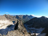 Via Normale Caire di Prefouns - Vallone di Prefouns dalla vetta con vista sul Monviso