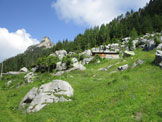 Via Normale Monte Ombladet - Panorama della Casera Monte dei Buoi