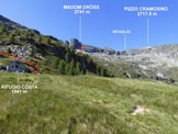 Via Normale Madom Grss - Immagine ripresa dal Rifugio Costa