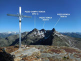 Via Normale Pizzo Barone - Panorama di vetta, verso NNW