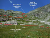 Via Normale Monte Zucchero - da Est - Immagine ripresa a Corte di Cima (q. 1987 m)